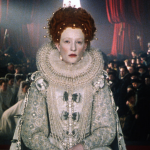 Finale scene from Elizabeth (1998), when the qu Queen (Cate Blanchett) is walking among the her subjects.